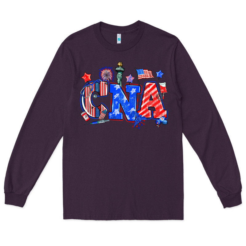 4th Of July Cna Long Sleeve Tee by NancyCooperArtShop | Teevron