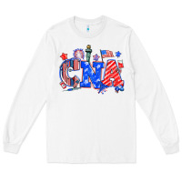 White 4th of july cna Long Sleeve Tee - NancyCooperArtShop