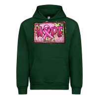 Forest Green Hope Breast Cancer Urban Hoodie - FaDigitalArtStudio