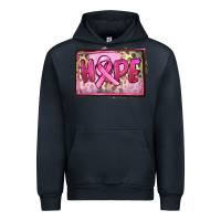 Navy Hope Breast Cancer Urban Hoodie - FaDigitalArtStudio