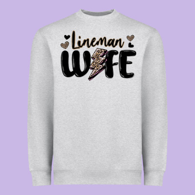 Lineman Wife Heavyweight Sweatshirt Designed By Maliassmallbusiness