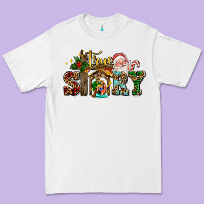 True Story Jesus And Mary Wıth Santa Premium Tee Designed By Adodesignshop