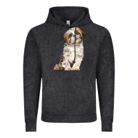 Vintage Black Shih Tzu Dog Vintage Hoodie - LillyAllenDesigns