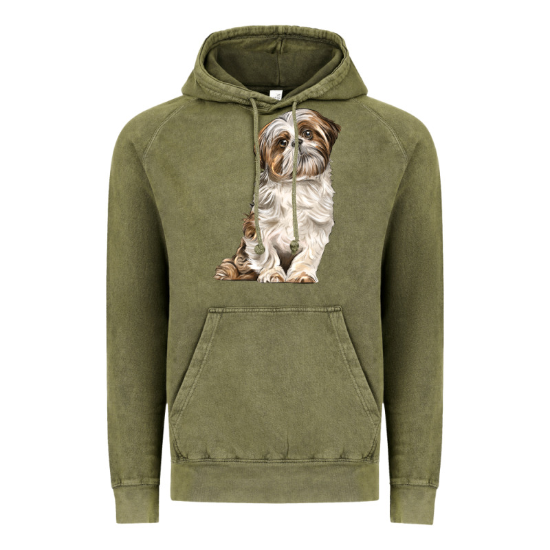 Shih Tzu Dog Vintage Hoodie by LillyAllenDesigns | Teevron