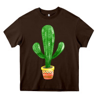 Chocolate Brown mexican cactus Heavy Core Tee - FaDigitalArtStudio