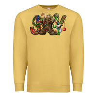 Antique Gold Army Christmas Joy Premium Sweatshirt - NancyCooperArtShop