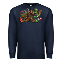 Navy Army Christmas Joy Premium Sweatshirt - NancyCooperArtShop