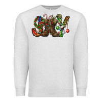 Oatmeal Heather Army Christmas Joy Premium Sweatshirt - NancyCooperArtShop
