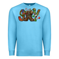Ocean Blue Army Christmas Joy Premium Sweatshirt - NancyCooperArtShop
