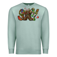 Seafoam Army Christmas Joy Premium Sweatshirt - NancyCooperArtShop