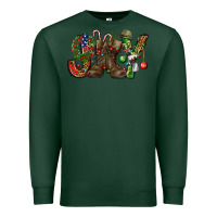 Sports Green Army Christmas Joy Premium Sweatshirt - NancyCooperArtShop