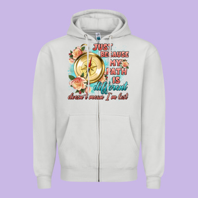 Just Because My Path Is Different Zipper Hoodie Designed By Artiststas
