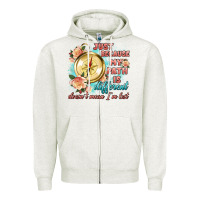 Oatmeal Heather just because my path is different Zipper Hoodie - Artiststas