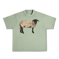 Oil Green Suffolk Sheep Urban Heavy Tee - LillyAllenDesigns