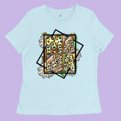 Mama Leopard Ladies Tee Designed By Cowhidedigitalart