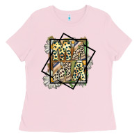 Bubblegum Pink mama leopard Ladies Tee - CowhideDigitalArt
