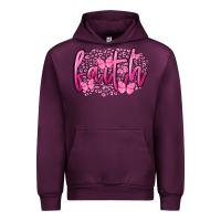 Mauve Wine Faith Breast Cancer Urban Hoodie - FaDigitalArtStudio