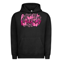Pigment Black Faith Breast Cancer Urban Hoodie - FaDigitalArtStudio