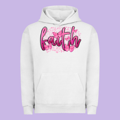 Faith Breast Cancer Urban Hoodie Designed By Fadigitalartstudio