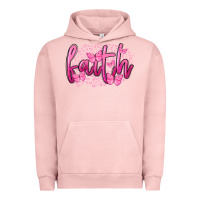 Pigment Salmon Faith Breast Cancer Urban Hoodie - FaDigitalArtStudio