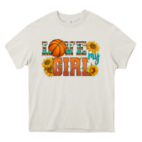 Cream love my girl basketball Heavy Core Tee - HRA Design Shop