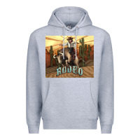 Heather Grey Rodeo Cowboy bullfighter western 20oz skinny Premium Hoodie - HowdyJamesFarm