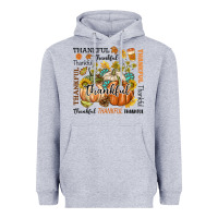 Heather Grey Thankful Heavyweight Hoodie - texasbilliewilder