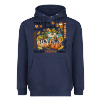 Navy Thankful Heavyweight Hoodie - texasbilliewilder