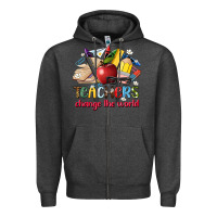 Charcoal Heather teachers change the world Zipper Hoodie - Artiststas