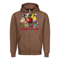 Chestnut teachers change the world Zipper Hoodie - Artiststas