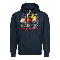 Navy teachers change the world Zipper Hoodie - Artiststas