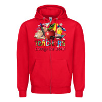 Red teachers change the world Zipper Hoodie - Artiststas