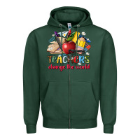 Sports Green teachers change the world Zipper Hoodie - Artiststas