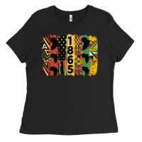 Black juneteenth 1865 brush stroke Ladies Tee - HRA Design Shop