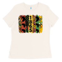 Bone juneteenth 1865 brush stroke Ladies Tee - HRA Design Shop