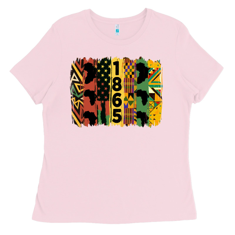 Juneteenth 1865 Brush Stroke Ladies Tee by HRA Design Shop | Teevron