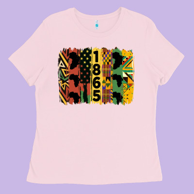 Juneteenth 1865 Brush Stroke Ladies Tee Designed By Hra Design Shop
