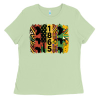 Matcha juneteenth 1865 brush stroke Ladies Tee - HRA Design Shop