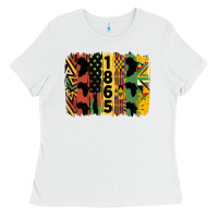 White juneteenth 1865 brush stroke Ladies Tee - HRA Design Shop