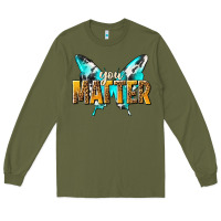 Army Green you matter Long Sleeve Tee - NancyCooperArtShop