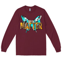 Burgundy you matter Long Sleeve Tee - NancyCooperArtShop