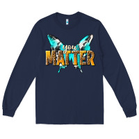 Navy you matter Long Sleeve Tee - NancyCooperArtShop