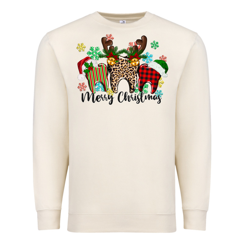 Merry Christmas Tooth Premium Sweatshirt by texasbilliewilder | Teevron
