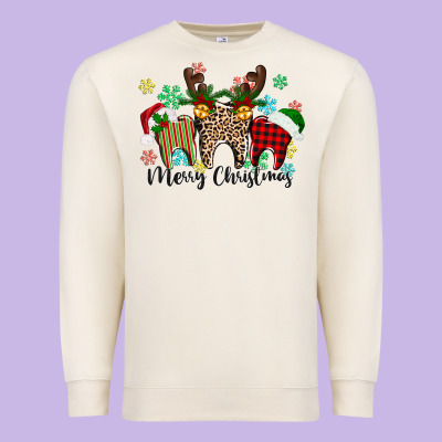 Merry Christmas Tooth Premium Sweatshirt Designed By Texasbilliewilder
