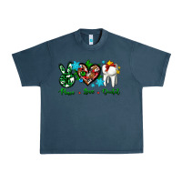 Midnight Navy peace love dental for Christmas Urban Heavy Tee - AdoDesignShop