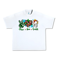 White peace love dental for Christmas Urban Heavy Tee - AdoDesignShop