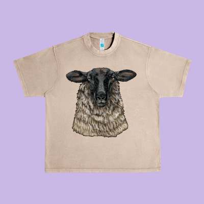 Suffolk Sheep Head Urban Heavy Tee Designed By Lillyallendesigns