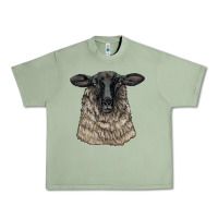 Oil Green Suffolk Sheep Head Urban Heavy Tee - LillyAllenDesigns