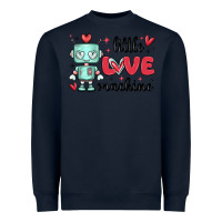 Navy little love machine Heavyweight Sweatshirt - MaliasSmallBusiness