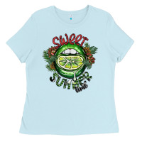 Baby Blue sweet summer time Ladies Tee - SublimationCraftShop